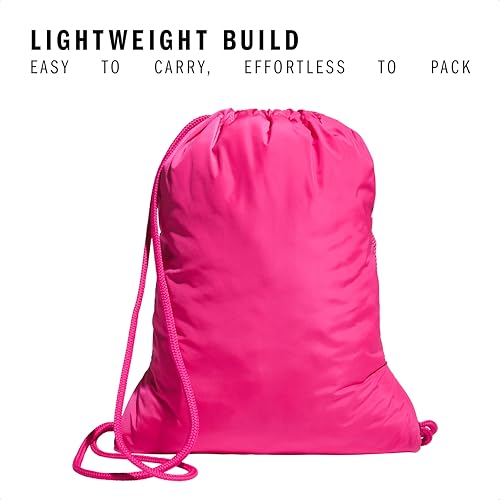 adidas Alliance Sackpack – Drawstring Backpack for Sports, Small Gym Bag - color: Team Shock Pink 2/White/3
