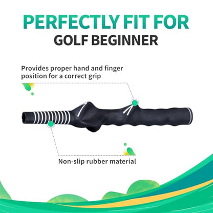 Right-Handed Golf Club Grip Trainer, Golf Swing Training Grip, Practice Aid RH Practice Aid Golf Swing Trainer Accessories, Help Kids and Woman Beginner Learn Correct Grip Posture