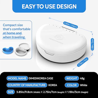 Denture storage case – Hygienic & Protective Denture Bath Cup – Travel-Friendly Orthodontic Dental Retainer Container, Portable, Secure for Invisalign, Mouth guards, Braces – Easy to Use