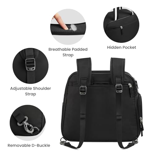 G4Free Pickleball Bag, Pickleball Bag Tote for Women and Men - color: Black