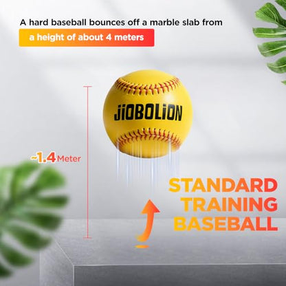 Official Size & Weight Baseball for Training - Synthetic Leather Cover with Cork Rubber Core | Red, Yellow