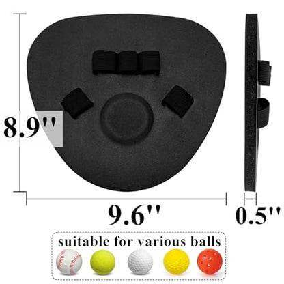 Tebery 4 Pack Baseball Training Glove, Flat Design Foam Fielding Gloves for Practice, Infield Softball Batting Practice Trainers, Baseball Mitt Equipment for Indoor Outdoor