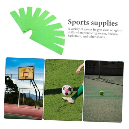 10pcs Sports Training Supplies Flat Round Right Angle Markers Basketball Soccer Football Court Markers Easy Storage