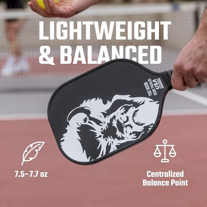 Bison Paddles: Carbon Graphite Pickleball Paddles - Lightweight Pickleball Rackets | Honeycomb Composite Core Improves Pickle Ball Placement and Increases Power | Durable Unibody Construction - color: Bison Bundle