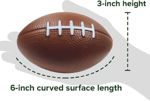 GiftExpress 6-Pack 6" Foam Football Stress Balls, Sport Balls, Decoration Party Favor, Football Themed Party Supplies