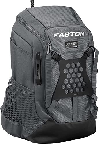Easton unisex-adult Walk-Off NX Backpack Equipment Bag |Baseball & Fastpitch Softball |Team Logo Panel|Multiple Colors - color: CHARCOAL-NX