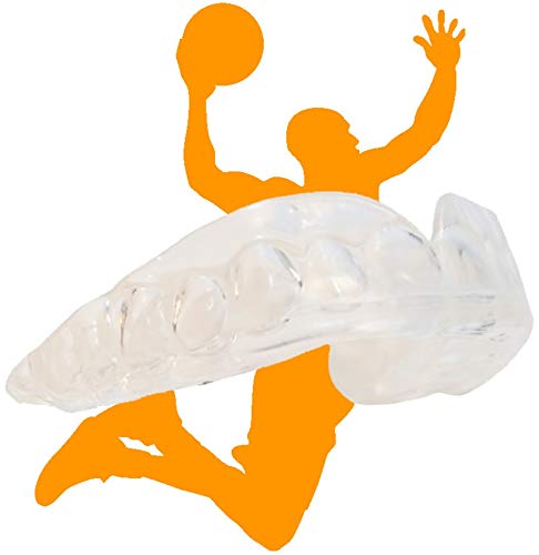 Basketball Sport Mouth Guards -2 Pack -Play Like a Pro - Safe Clear Color - No Color Additive - BPA Free - Athletic Teeth Mouth Guards - Fit Any Mouth Size - Custom Fit - Case Included