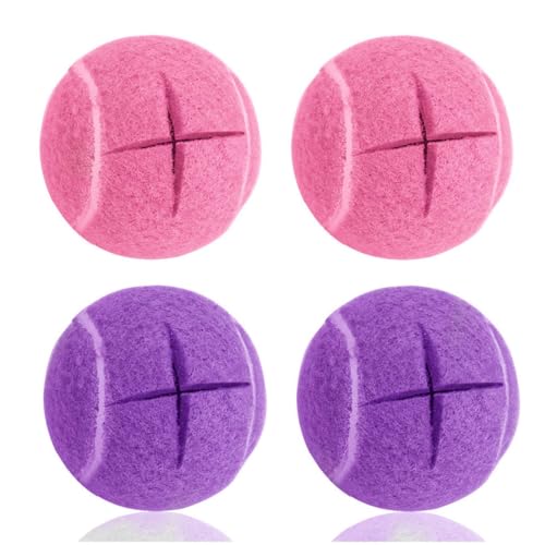 Premium Precut Tennis Balls Walkers 4 Pcs Balls with Precut Opening for Easy Installation,Walker Accessories for Seniors Fit Most Walkers,for Furniture Legs and Floor Protection - color: Pink and Purple