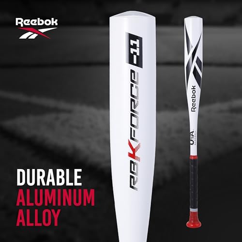 Reebok - T Ball Bat, 26-Inch Aluminum Bat for Kids & Youth, Baseball Bat for Practice, Training, and Beginners (White) - color: White