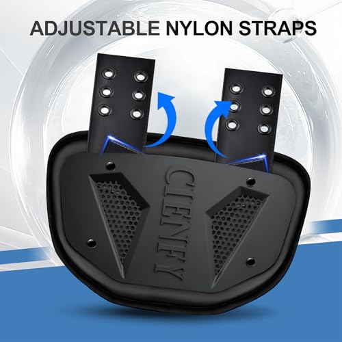 Football Back Plate, Lower Backplate with Hard Shell, High Impact Padding and Durable Adjustable Straps for Youth and Adults - color: Black, size: Adult