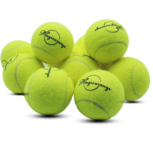 Magicorange Tennis Balls, 12 Pack Advanced Training Tennis Balls Practice Balls, Come with Mesh Bag for Easy Transport, Good for Beginner Training Ball
