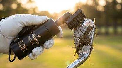 Golf Club Cleaner Brush with Water Spray System 2- in- 1 Cleaner, Ultra Strong Magnetic Clip, Advanced Leak-Proof Spray System for Irons Wedges & Golf Balls