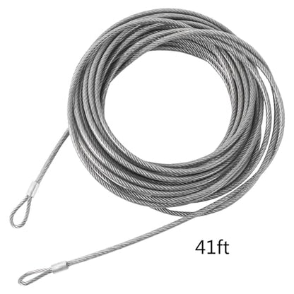 Aoneky 41ft 1/4'' Double Loop Stainless Steel Volleyball Net Professional Replacement Cable