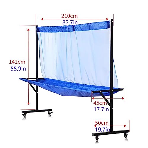 Movable Ping Pong Practice Net, Professional Table Tennis Ball Collector for Multi-Ball Drills or Robot Serve Launcher Practice, Easy Set Up
