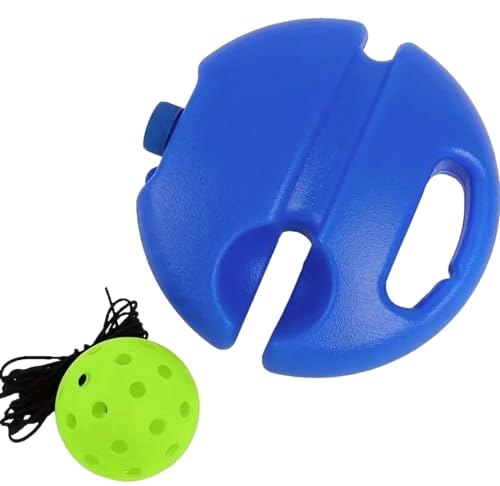 Pickleball Rebounder/Trainer Set w/Green Ball & Cord for Practicing Your Pickleball Skills On Your Own., Blue, CO-CW16