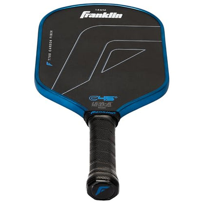 Franklin Sports PRO Pickleball Paddles – C45 Carbon Fiber Series - Official USAP + UPA Approved – Pro Player Design - color: Hybrid |Electric Blue, size: 14 mm