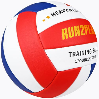 RUN2PEAK Heavy Weight Volleyball Ball Official Size 5 Setter Training Volleyballs PU Practice Volley Balls for Indoor Rebounder Equipment Setters Weighted Volleyball Setting Trainer
