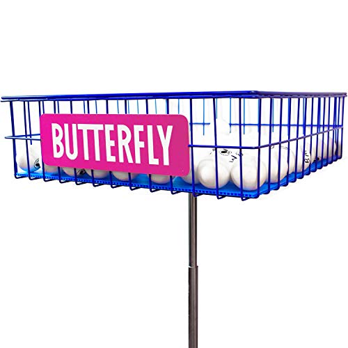 Butterfly Ball Trainer – Table Tennis Ball Holder for Training – Four Wheels Allow the Ball Trainer to Easily Move Around with You – Adjustable Height – Locking Wheels