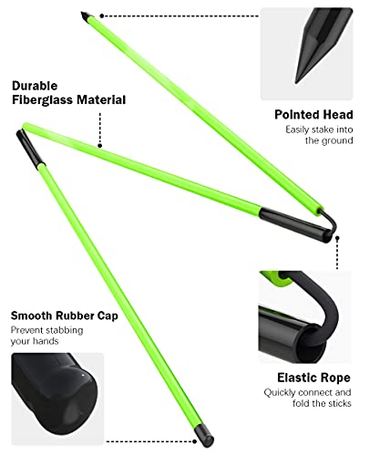 Golf Alignment Sticks - 48" Collapsible Golf Practice Rods for Aiming, Putting, Full Swing Trainer, Posture Corrector with Clear Tube Case, Golf Training Equipment