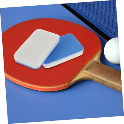 Totority 2pcs Table Tennis Racket Cleaning Brush Sponge Racket Cleaner Paddle Wipe Tool Portable
