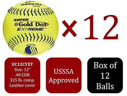 Worth | Slowpitch Softballs | USSSA Approved | 12 Count | Multiple Options