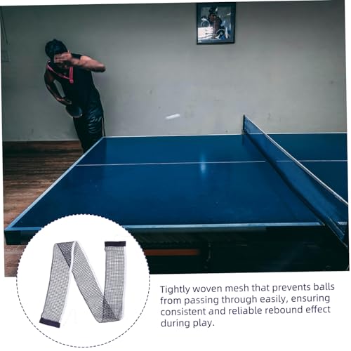 KICHOUSE Table Tennis Net Sturdy Cotton-Polyester Retractable Net for Indoor and Outdoor Use Easy Installation Lightweight Design for Training and Recreational Play