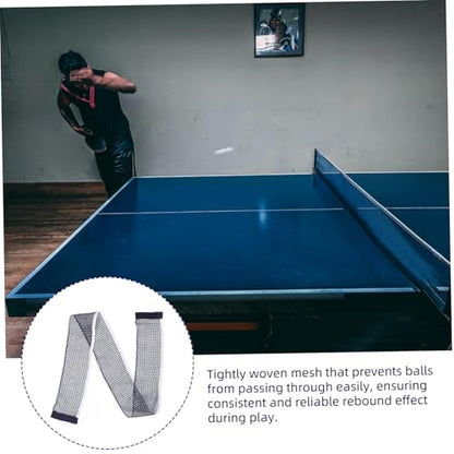 KICHOUSE Table Tennis Net Sturdy Cotton-Polyester Retractable Net for Indoor and Outdoor Use Easy Installation Lightweight Design for Training and Recreational Play