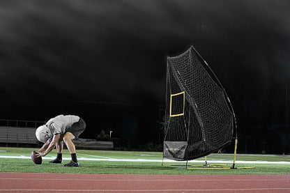 SKLZ Quickster Football Net: Portable, Durable Training Goal for Football Practice – Easy Setup, Stable Design, Ideal for Improving Passing and Kicking Accuracy and Skill Development - style: QUICKSTER 4 IN 1 FOOTBALL TRAINER