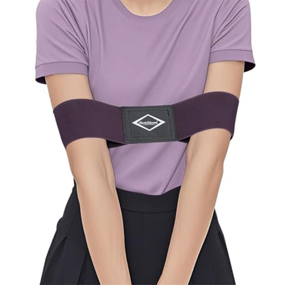 Scott Edward Pro Golf Swing Training Aid,Swing Correcting Arm Band Correct Training Swing Gesture Alignment Practice Tool for Golf Beginners,Woman,Girl,Female(Purple)