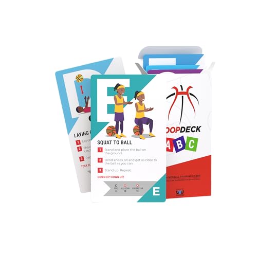 HoopDeck ABC Youth Basketball Training Cards | Alphabet Skill Drills for Kids | Ball Handling, Shooting & Agility Practice | Basketball Trainer for Ages 4+ - style: HoopDeck ABC
