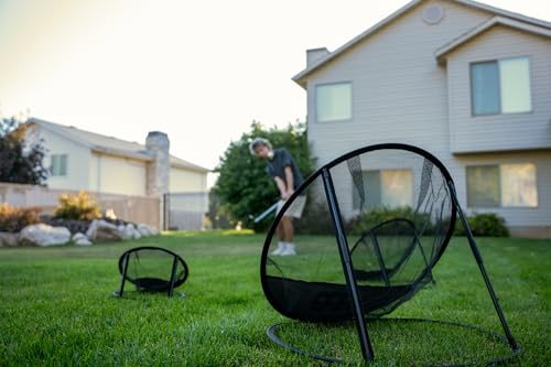 PPG Portable Golf Practice Chipping & Swinging Net, Multiple Targets & Carry Case, Indoor/Outdoor, Lightweight, Collapsable - size: Small (12\), Medium (18\), Large (24\)