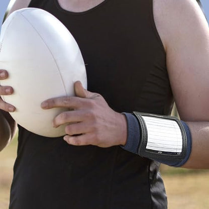 Football Wrist Card Holder Wristband Football Quarterback Play Wristbands for Teen Adult Flag and Tackle Football