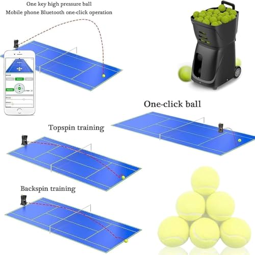 Portable Automatic Throwing Trainer,Ball Training Pitching Launcher,Tennis Ball Machine,Tennis Practice Equipment,with Remote Control (Red) - color: Red