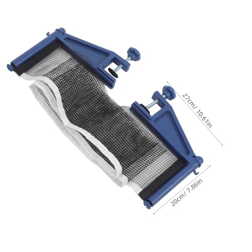 Toyvian Thickened Table Tennis Net with Clamps Set Plastic Mesh Fabric Stable Telescopic Posts for Indoor Outdoor Paddle Play Firm Reinforced Stability for Casual Professional Training
