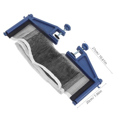 Toyvian Thickened Table Tennis Net with Clamps Set Plastic Mesh Fabric Stable Telescopic Posts for Indoor Outdoor Paddle Play Firm Reinforced Stability for Casual Professional Training