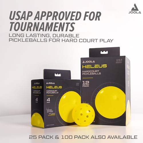 JOOLA Heleus Pickleballs - Competition Outdoor Pickleball Balls - USAPA Approved Balls for Tournaments - Durable Pickleballs for Indoor Play & Outdoor Courts - size: 25 pack
