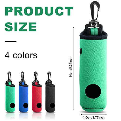 4 Pieces Golf Tee Holder Golf Ball Carry Bag Pouch Ball Holder Keychain Belt Clip Gifts Accessories