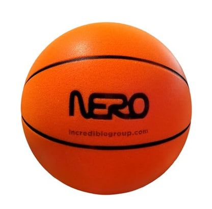 Incredible B-Ball Silent Play. A Foam Basketball, 7" (18cm), Orange