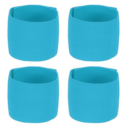 Soccer Captain Armband, Elastic Wrist Arm Bands Adjustable Player Team Leader Anti-Slip Badge Sports Accessories-Fit - color: Sky Blue