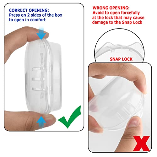 Cosmos 2 Pcs Sport Mouth Guard Case Mouth Guard Storage Box, Snap Lock Closure with Vent Holes and Carry Clips for Football Boxing Wrestling BBJ Hockey Outdoor Sports
