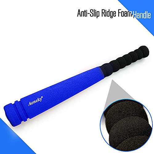 Aoneky 16.5 Inch Foam Baseball Bat and Ball Set for Toddlers 1-3 Years - Soft & Safe First T-Ball Bat, Mini Lightweight Beginner Bat for 1 Year Old Boy Girl Gift, Indoor Outdoor Toy