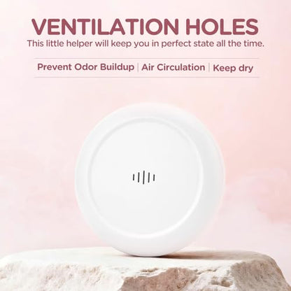 Retainer Case Slim Aligner Case with Vent Holes Removable Inner Tray Silicone for Easy Cleaning (2Pack White Pink) - color: 2Pack White Pink