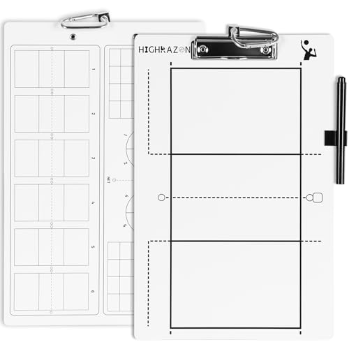 Volleyball Coaches Clipboard, Double-Sided Dry Erase Coach Clipboard, Burlywood Volleyball Whiteboard for Coaches, Lineup White Board with Marker for Coaches Gift - color: A-white