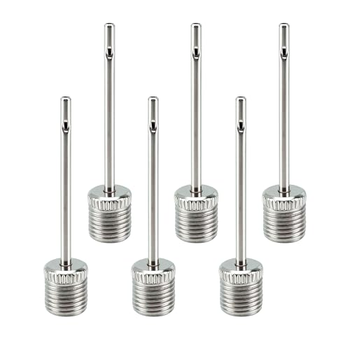 BlingKingdom 6 PCS Ball Pump Needles, Sturdy Air Pumping Pins Football Pump Valves Inflation Needle for Inflating Sports Ball, Basketball, Soccer, Rugby, Volleyball