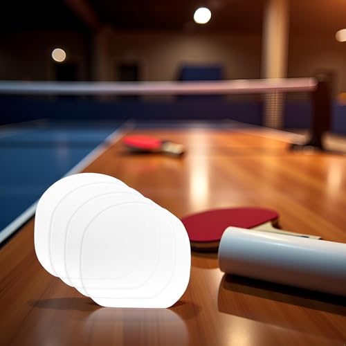 Jinshining 4 Pcs Transparent Table Tennis Rackets Adhesive Protective Film Adhesive Protective Film for Table Tennis Rubber Protector Table Tennis Rackets Maintenance Cover Table Tennis Accessories