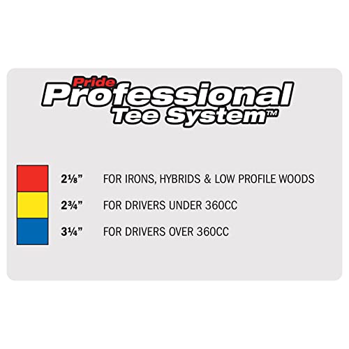 PrideSports PTS Step Tees | 50 Count, 2-3/4 Inch | Wood Golf Tees with Depth Control for Height Consistency