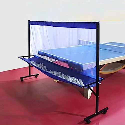 Movable Ping Pong Practice Net, Professional Table Tennis Ball Collector for Multi-Ball Drills or Robot Serve Launcher Practice, Easy Set Up