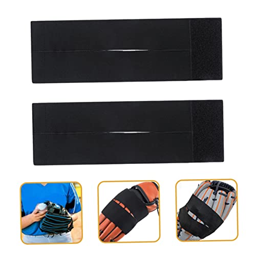 Outanaya 2Pcs Baseball Glove Wrap Band Elastic Reusable Glove Fixing Strap for Maintaining Shape and Pocket Formation Durable Baseball Accessories