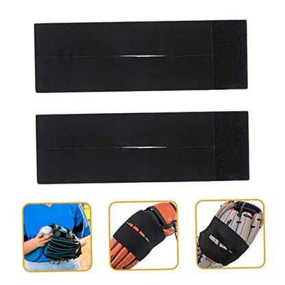 Outanaya 2Pcs Baseball Glove Wrap Band Elastic Reusable Glove Fixing Strap for Maintaining Shape and Pocket Formation Durable Baseball Accessories
