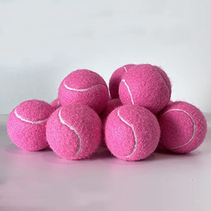 3 Pack Tennis Balls - Long Lasting Practice Balls for Tennis Beginners, Tennis Training Balls, Dog Fetch Toys - color: Pink